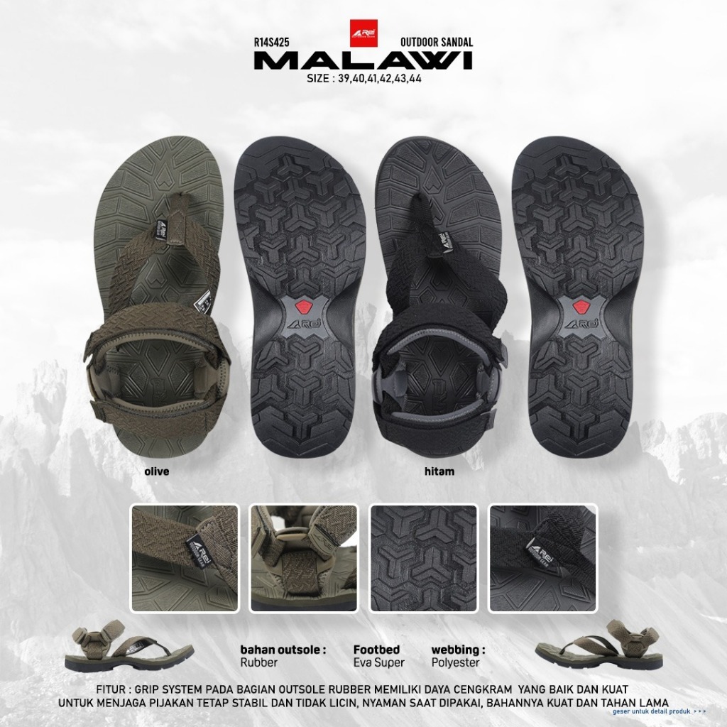 Sandal Jepit  Belakang Pria Malawi Arei Outdoorgear