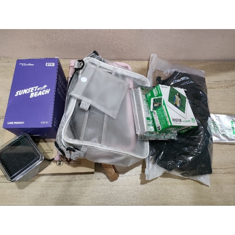 [READY] JUAL MURAH REUSABLE CUP BT21 - SLING BAG TRANSPARENT - BINDER PVC JELLY A6 PINK - DOMPET SOP