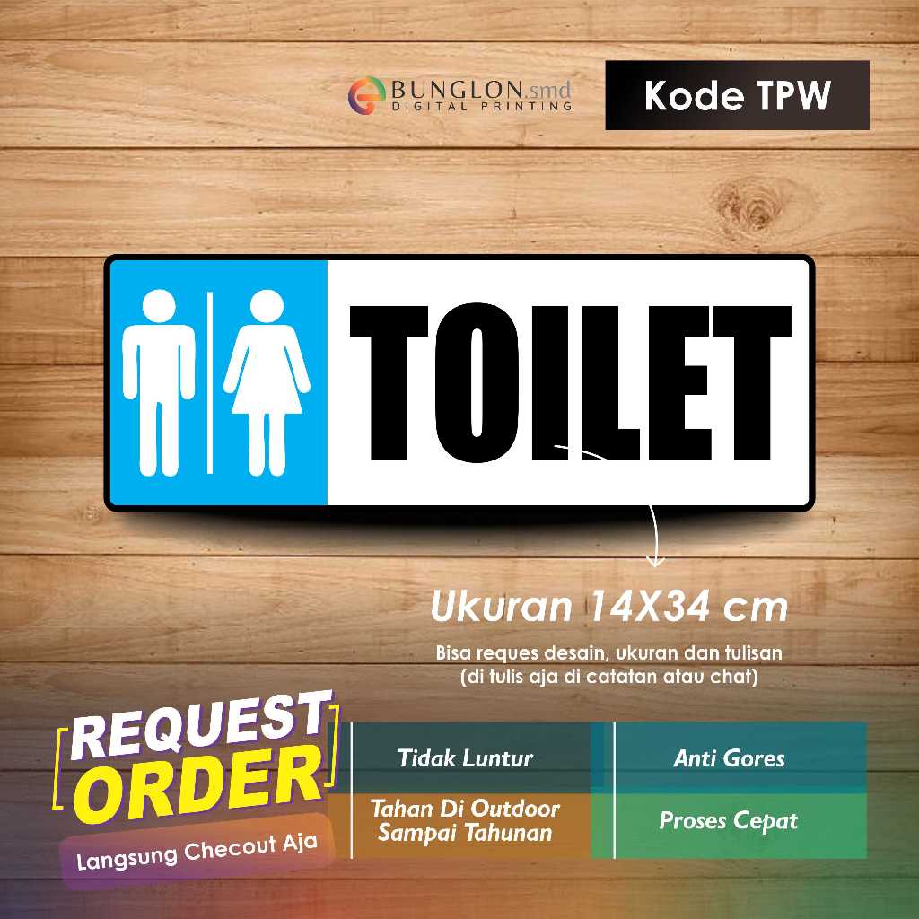 

STIKER TOILET + LAMINASI KODE TPW HITAM BIRU