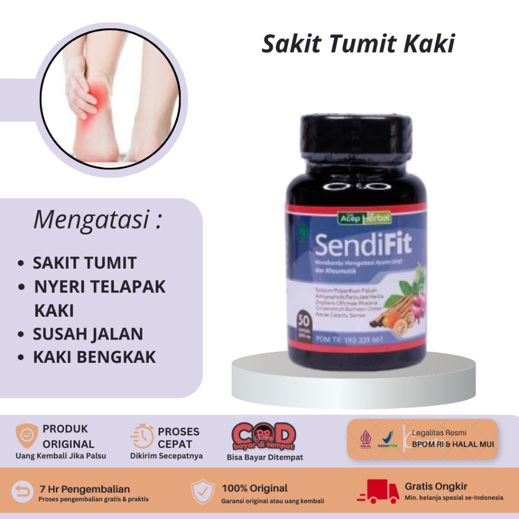 SendiFit - Sakit Tumit Kaki, Nyeri Tumit Kaki, Taji Tulang, Nyeri Telapak Kaki
