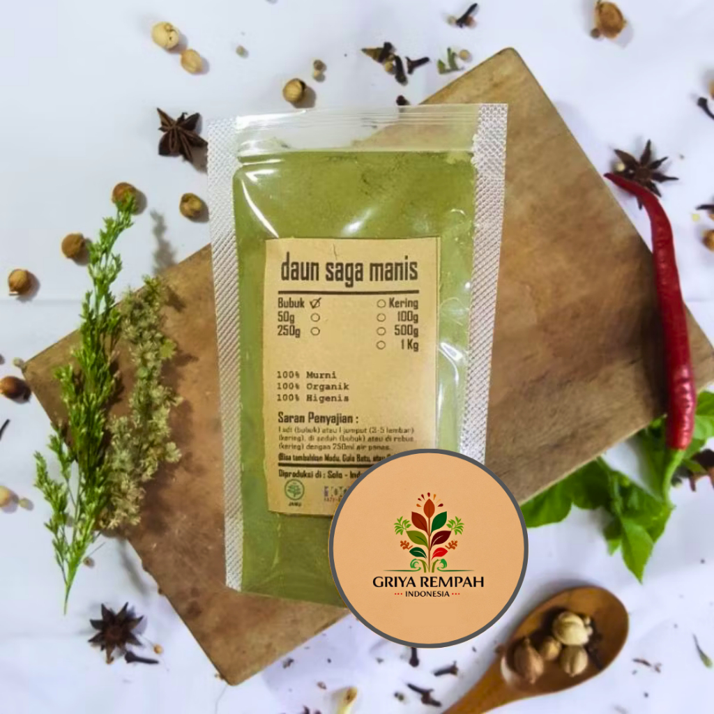 

DAUN SAGA MANIS BUBUK 1 KG Premium – Sogo Rambat Ramuan Rempah Herbal Kering Jamu Tradisional untuk Kesehatan Tenggorokan Acanthus ilicifolius L