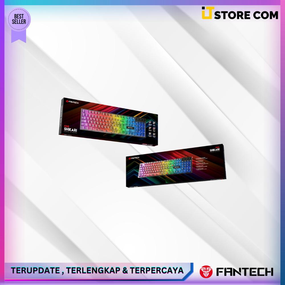 FANTECH SHIKARI K515 KEYCAPS TRANSPARAN KEYBOARD GAMING RGB MEMBRANE