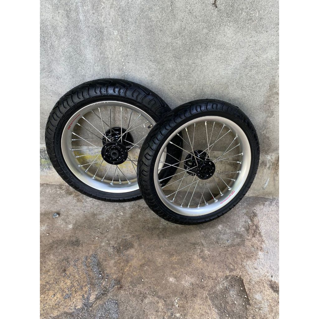 Wheelset KLX 215/250 Ban Corsa Baru Velg TDR Ring 17 Murah