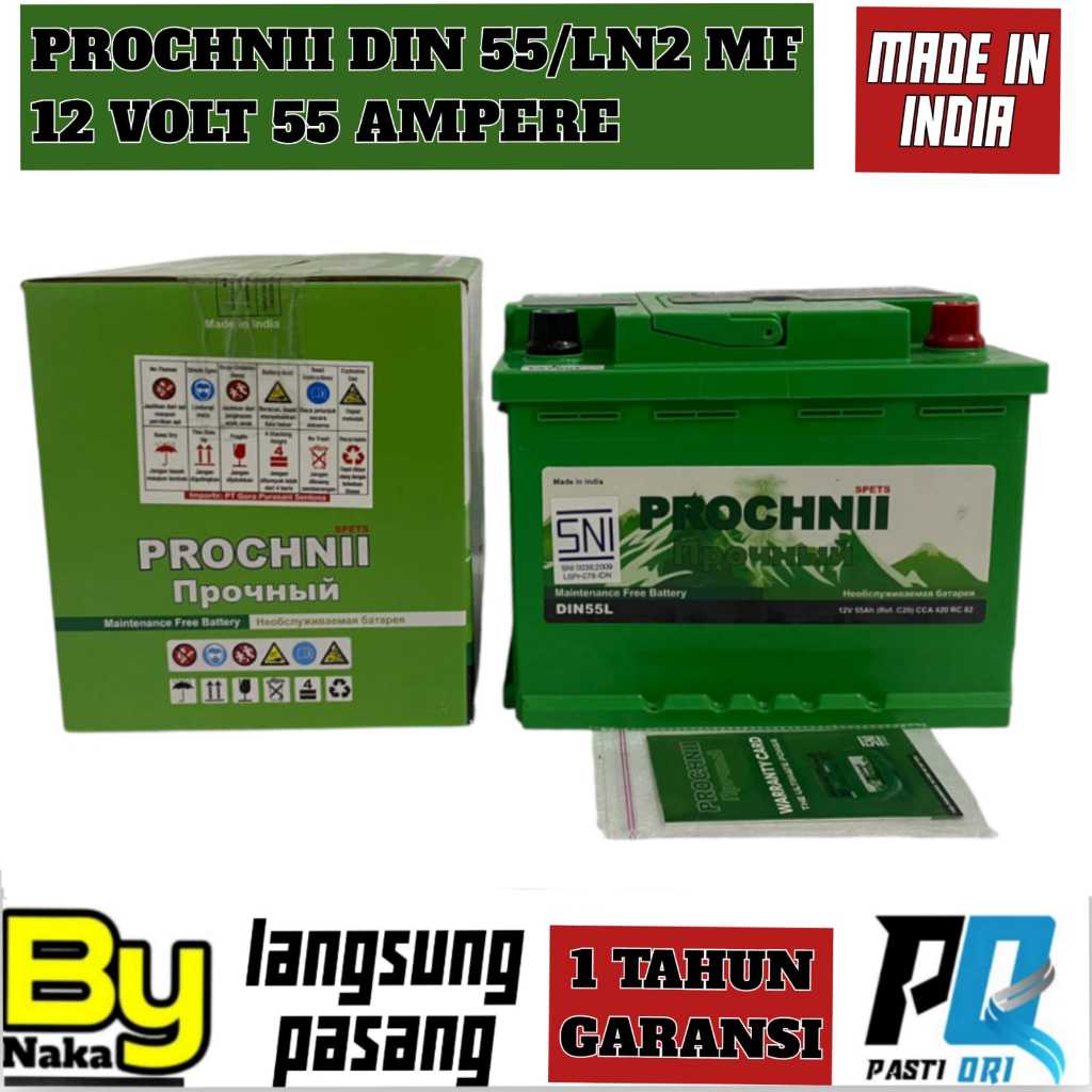 Aki Mobil Inova Reborn Bensin/Fortuner Bensin Prochnii LN2 MF 60 AH