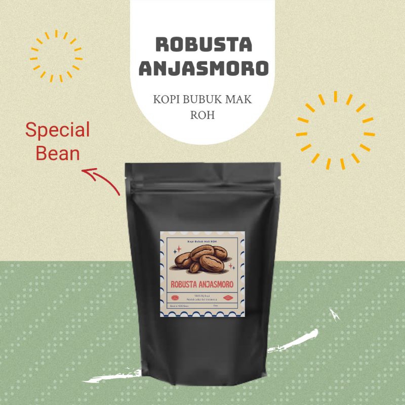 

biji bubuk Kopi Robusta Anjasmoro 1000gr Premium - Kopi Hitam Berkualitas Tinggi - fresh Roast coffee
