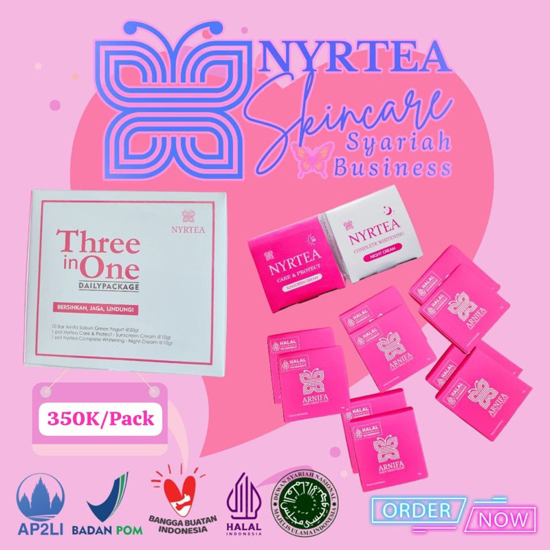 PAKET JOIN NYRTEA - 1 BOX MIX 3in1 [PLUS PIN] - 10 Arnifa, 1 Sunscreen, 1Night Cream