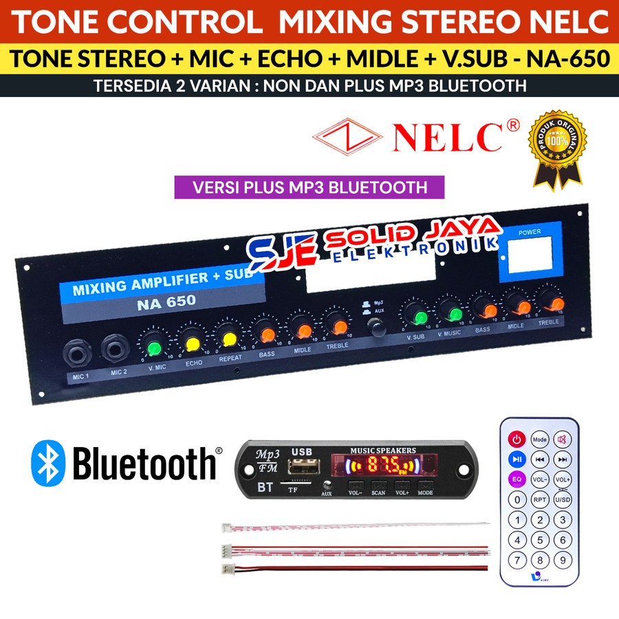KIT TONE CONTROL AKTIF MUSIK MIXING ACTIVE SUBWOOFER MIC MIC MULTIMEDIA NA-650 N-266 PLUS PANEL UNTU