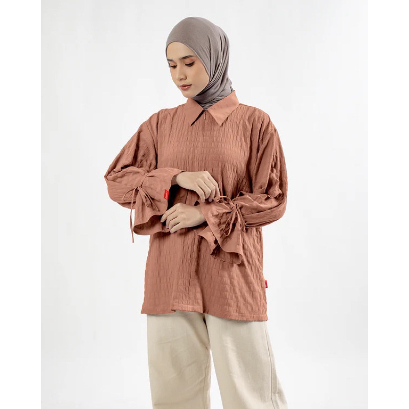 M tunic flare wrinkled dauky tunik dauky