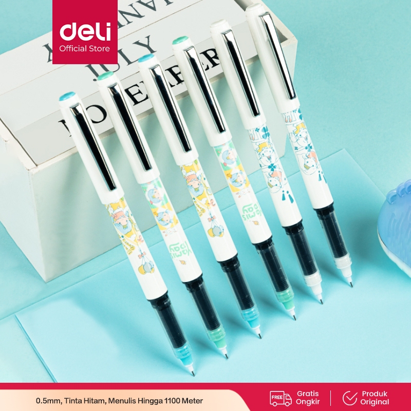 

Deli Roller Pen / Roller Gel Pen / Pulpen Roller Lucu 0.5mm Dapat Menulis Hingga 1100 Meter S1620