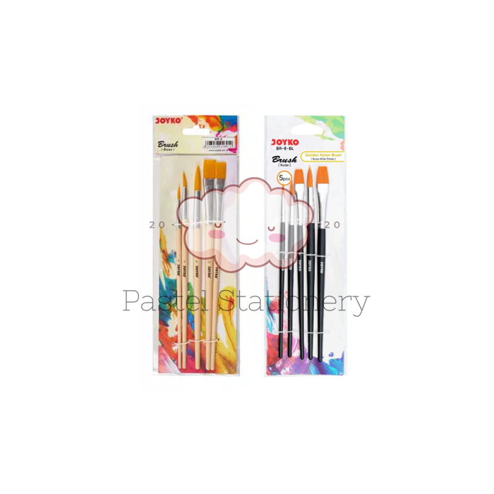 

Kuas Lukis Cat Air Minyak Akrilik Poster Joyko BR-8 - Watercolor Acrylic Paint Brush 1 Set Isi 5 Buah