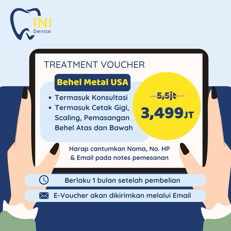 INI DENTAL - Behel Metal Classic USA Voucher Treatment