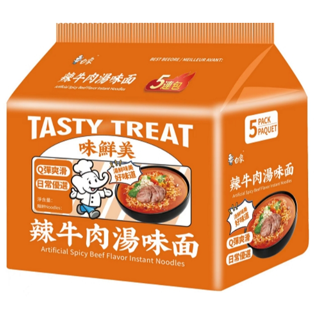 

白象辣牛肉汤味方便面88克 Tasty Treat series Spicy Beef Flavor88gram