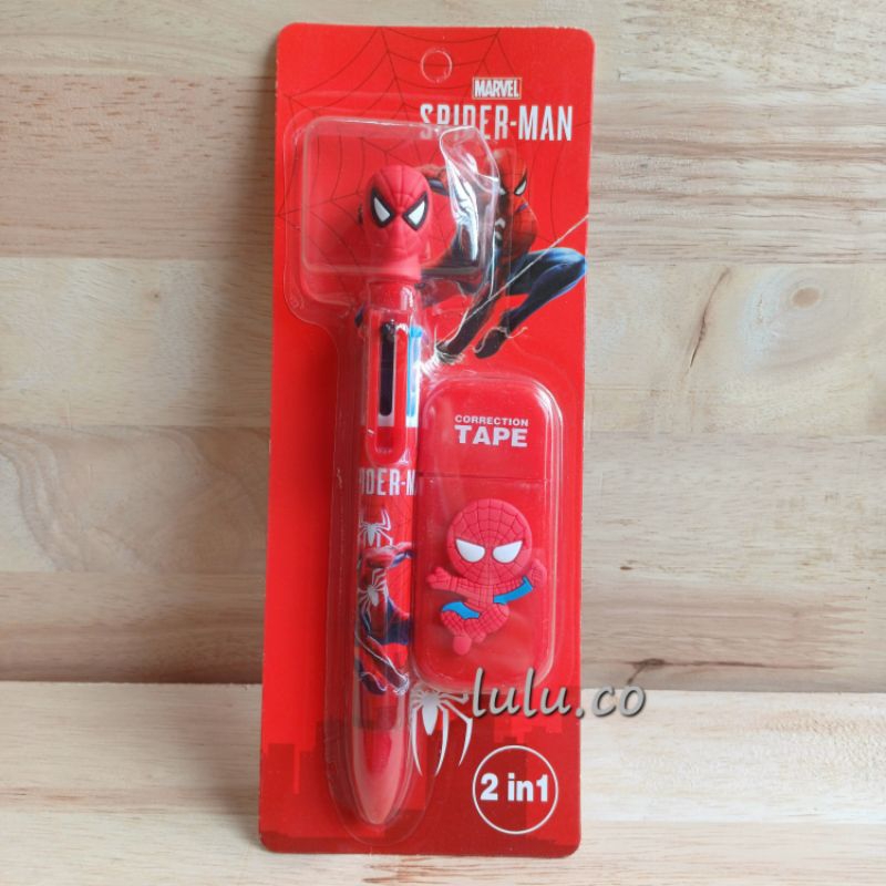 

Set ATK 2in1 pulpen 6 warna correction tape SPIDERMAN