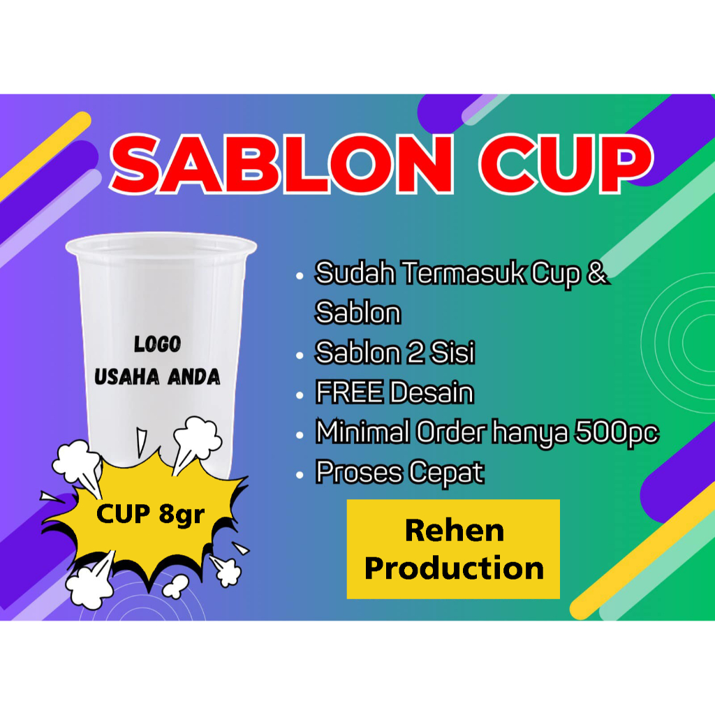 Ukuran 22oz Sablon Cup Gelas Custom 22oz Oval Tebal Murah Free Desain Minimal Order 500pcs saja