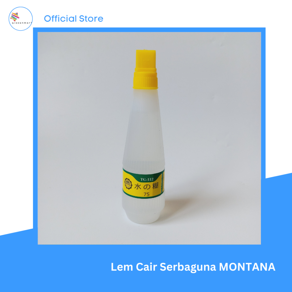 

Lem Cair MONTANA Besar 75 ML Kuning - Lem Povinal Cair TG-112 Ukuran Besar