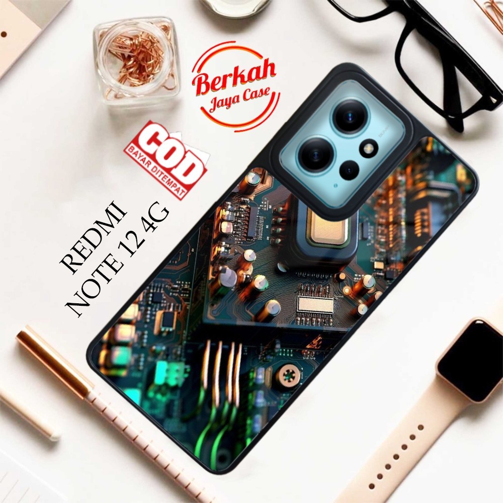 Berkah Case REDMI NOTE 12 4G [ MESIN ] Casing XIAOMI REDMI NOTE 12 4G Casing Hardcase Softcase Glosy