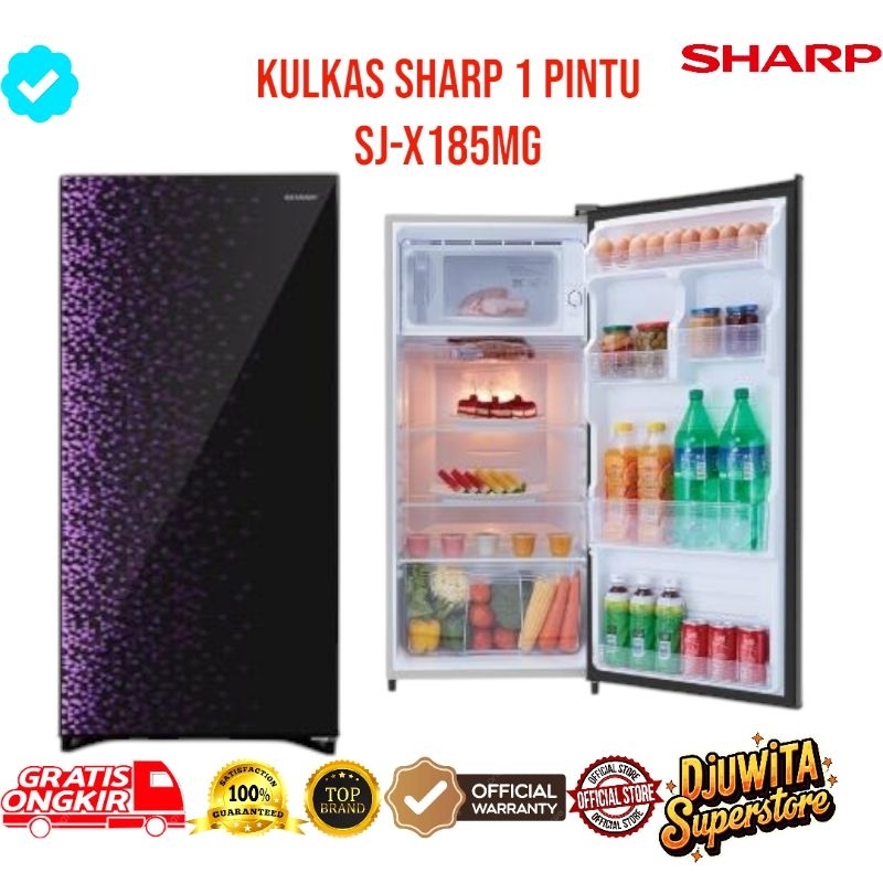 KULKAS SHARP 1 PINTU SJ-X185MG 166 LITER