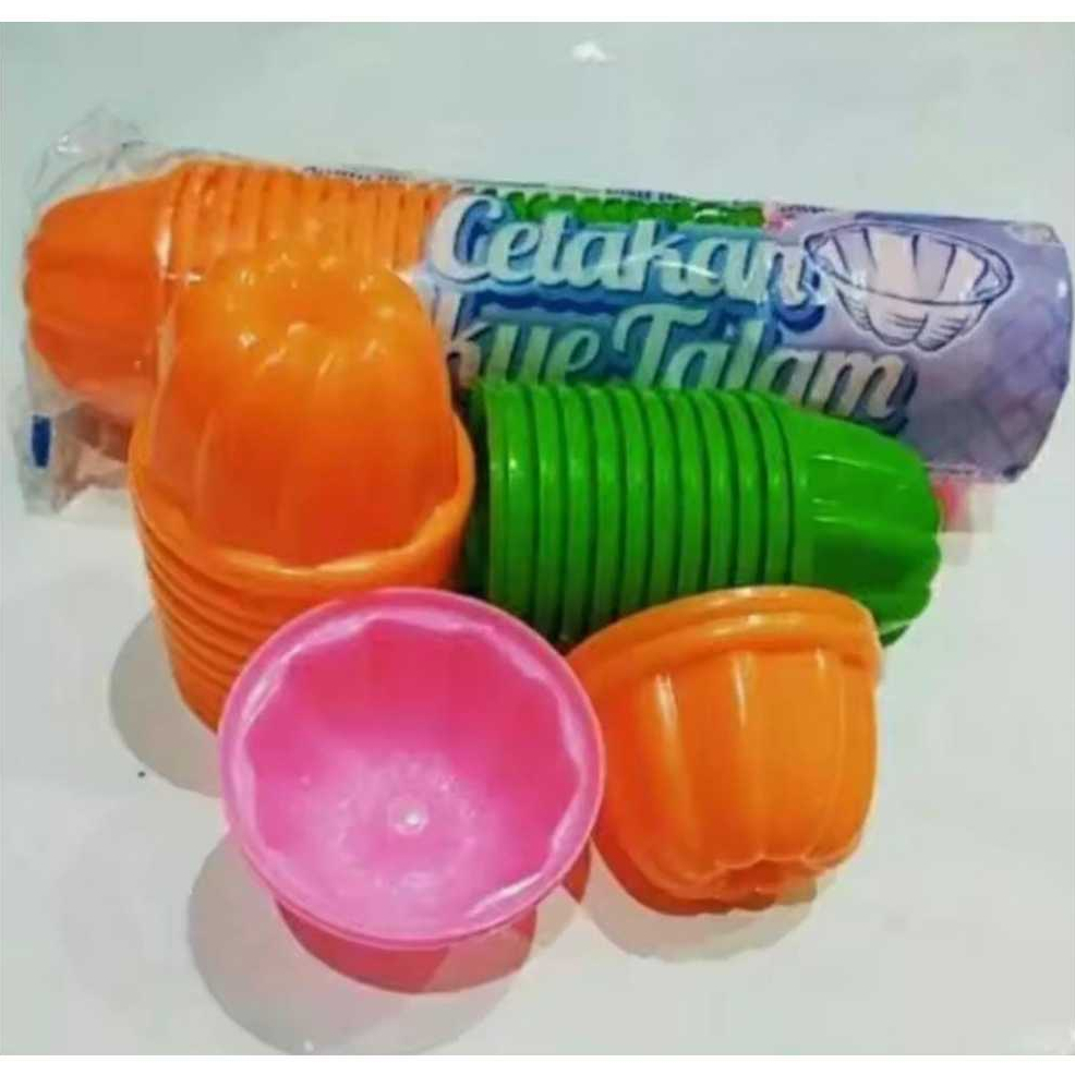 Cetakan kue talam motif bunga isi 36pcs