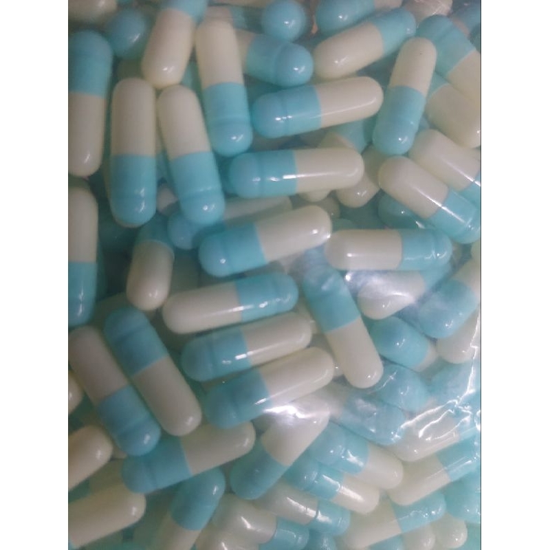 Cangkang kapsul kosong uk 00 1.000 mg, isi 1000 pcs. blue ivory