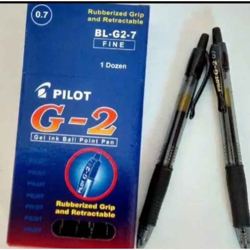 

Pilot G-2 Gel Ink Ball Point Pen 0.7 hitam dan biru