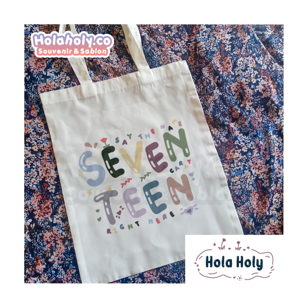 Tas Totebag SEVENTEEN Kanvas Gemes KPOP Fankit Seventeen [READY] Gift Kado Kpop Korea