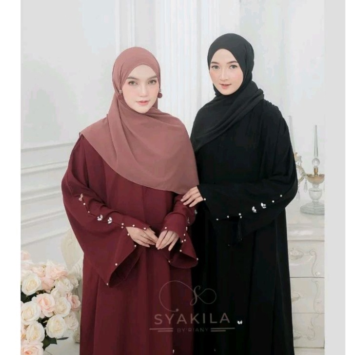 TERLARIS NAJMI ABAYA  BAJU GAMIS ABAYA ARAB HITAM JATACK SWAROVSKI TEARU KEKINIAN