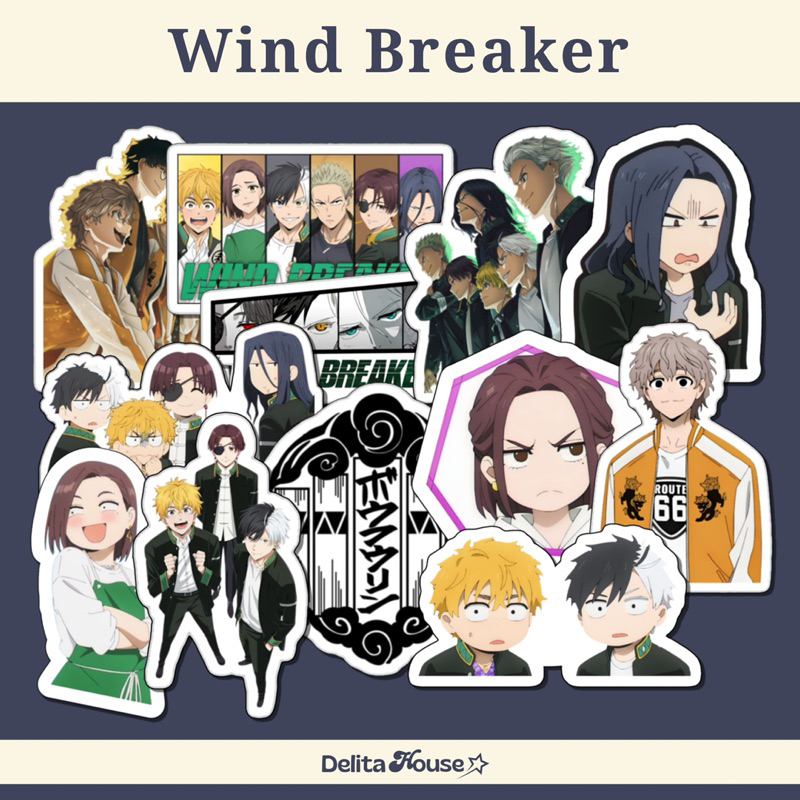 Sticker Anime Wind Breaker Haruka sakura Hajime umemiya togame jo bofurin