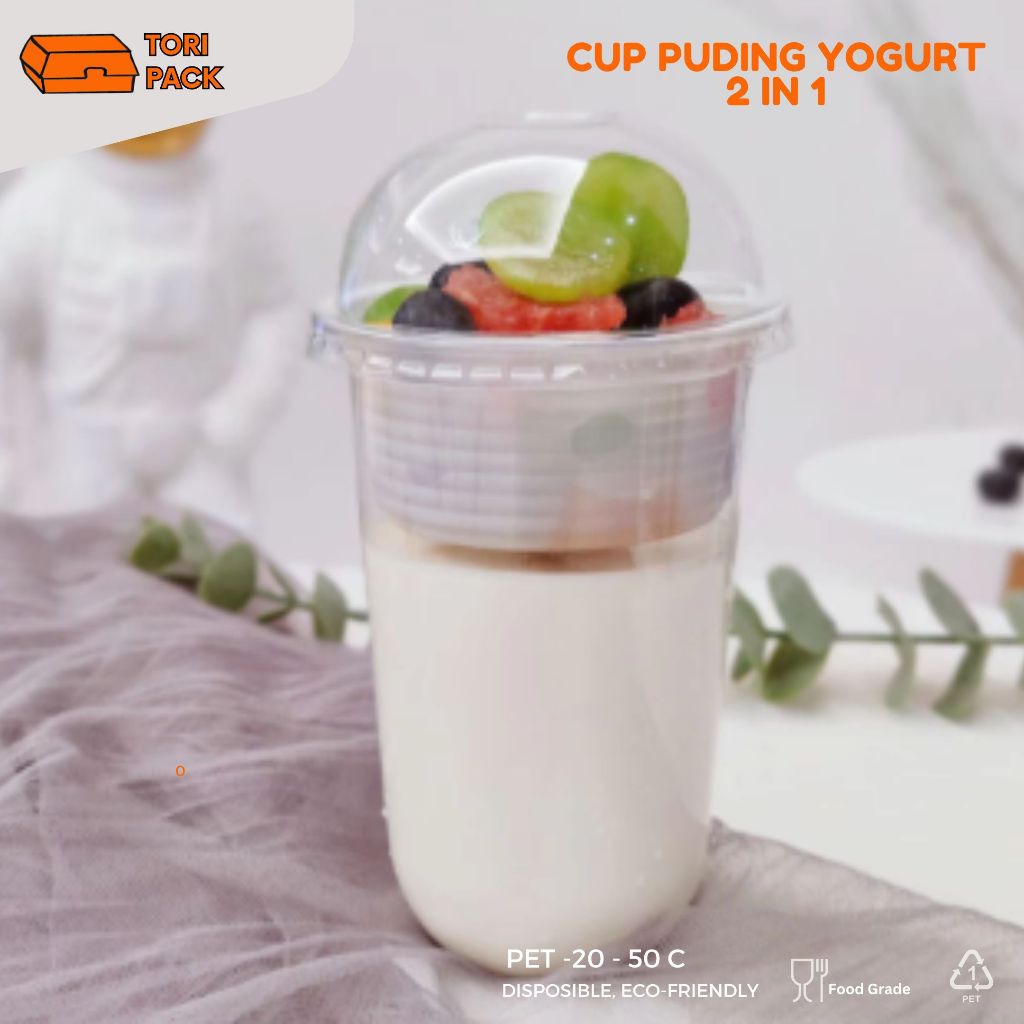 

Ukf5Pc6F4H (Kuliner.Kita) Cup Puding Yogurt 2 In 1 Dessert Bubble Tea Ice Cream