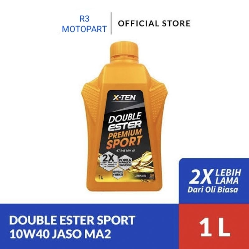 Oli Motor XTen/X Ten 4T Premium Sport 10W40 Double Ester Syntetic 1Liter Dan 200ml ( 1200ml/1,2L )
