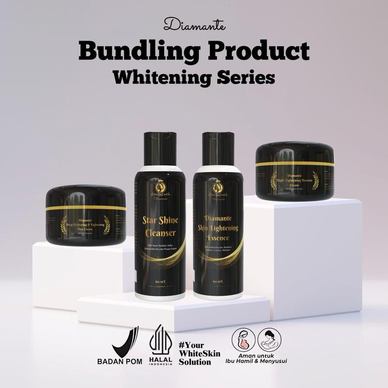 Sepaket skincare diamante whitening whitening Series & Acne series free suncreen