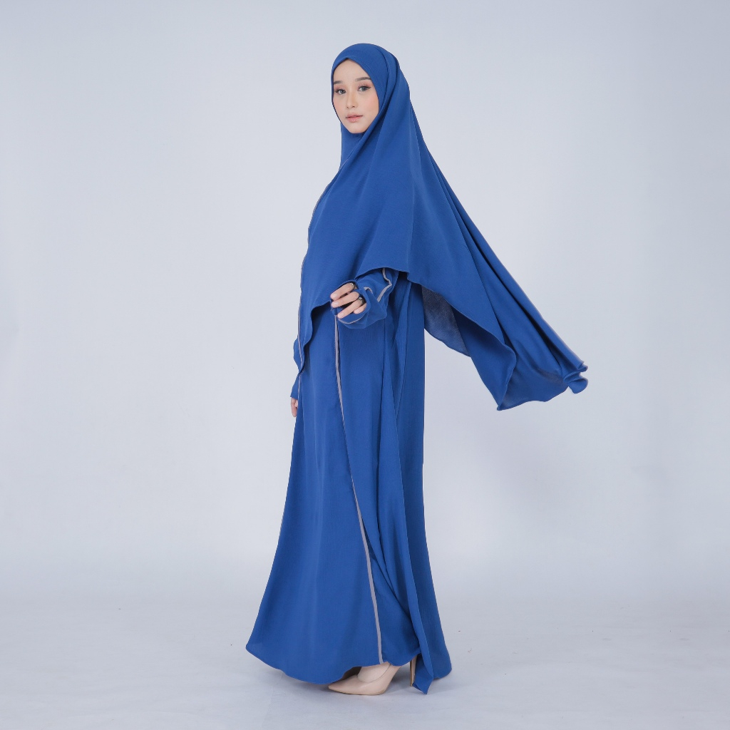 Dress Set Hijab Sarah Gamis Syar'i Crinkle by Raiqis Muslim Wear