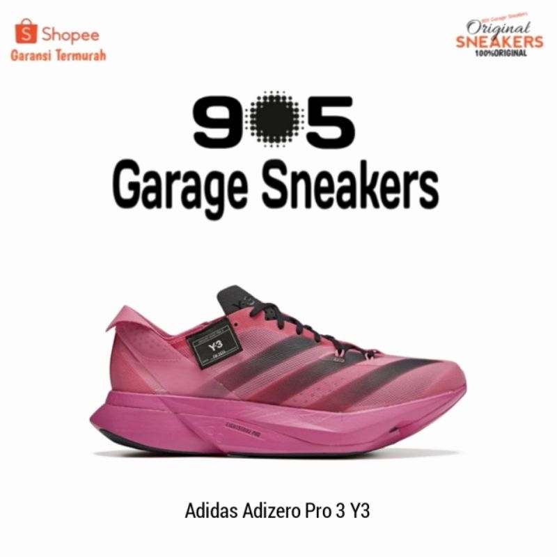 Sepatu Adidas Adizero Pro 3 Y3 Semi Solar Pink/Core Black Original