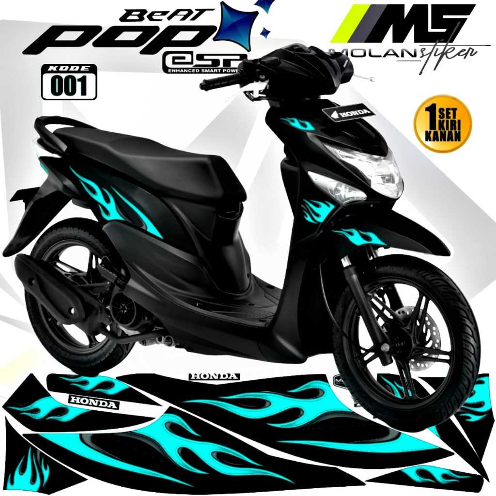 Decal Sticker Striping Variasi Beat Pop/Honda Beat Pop/Decal Beat Pop/Striping Beat Pop