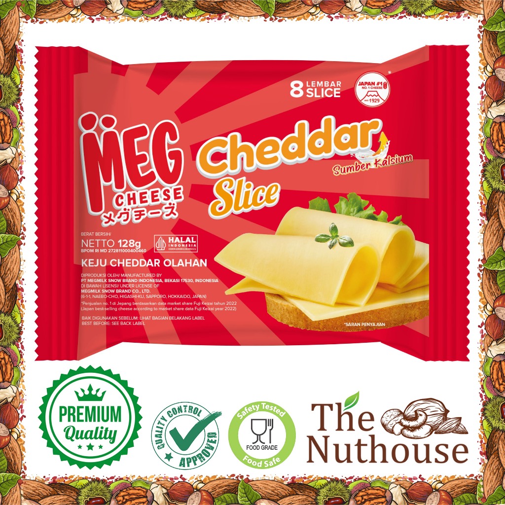 

MEG Cheddar Slice 8 Slices / Keju Iris 8 Lembar [HALAL]