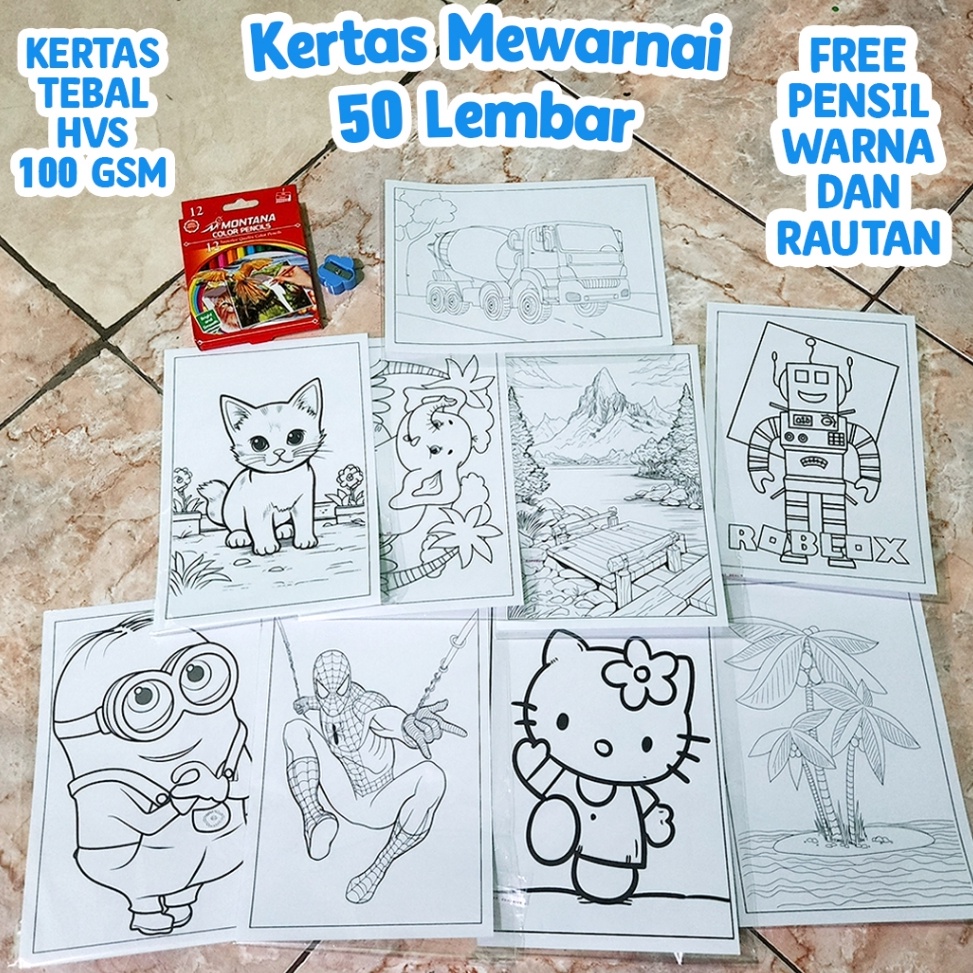 

Buruan Serbu 5 Lembar Mewarnai Free Pensil Warna dan Rautan