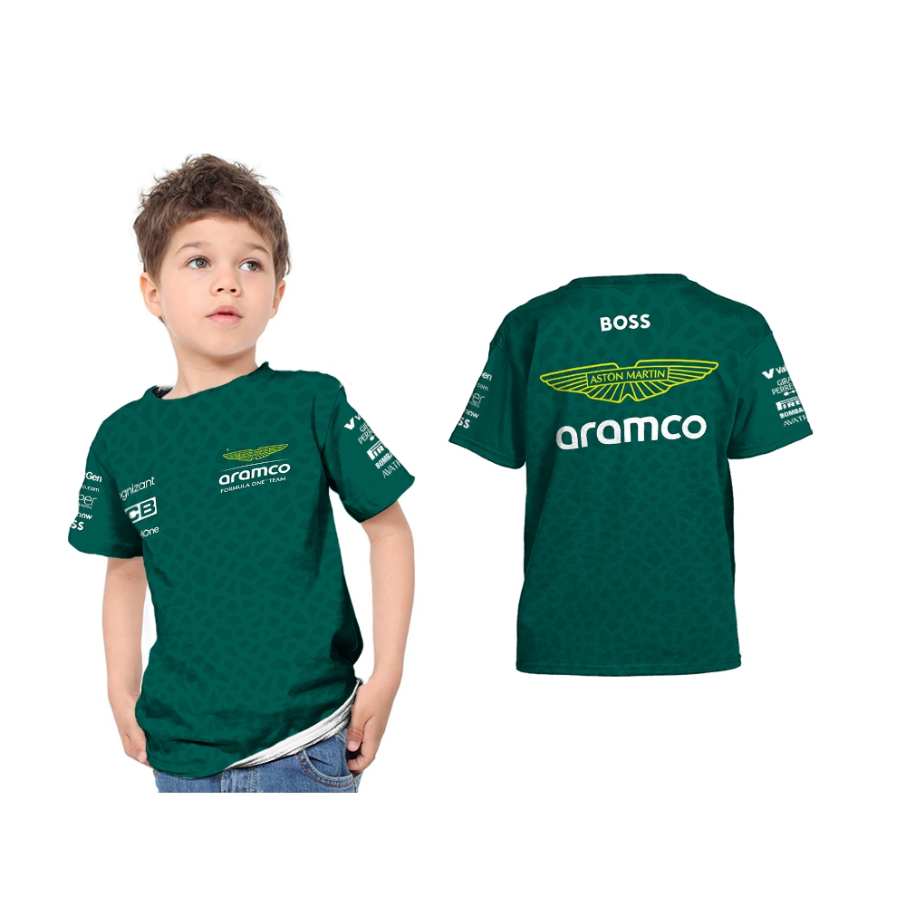 Kaos Aston Martin Tim F1 Racing Series anak Jersey Printing sublime- The luminos store -