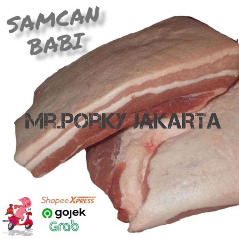 

Samcan Babi / Daging Babi Samcan Kulit / Pork Belly - 500Gr