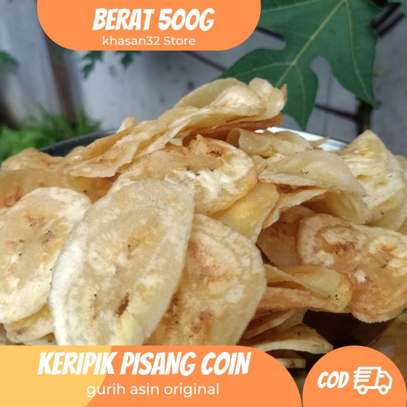 

Keripik Pisang Coin 500g - Rasa Gurih Asin, Renyah & Nikmat