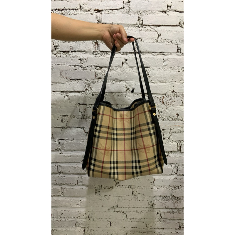 preloved burberry original - second branded - second tote burberry