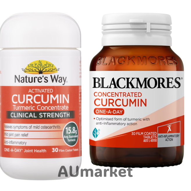 Nature's Way Blackmores BM Concentrated Curcumin One a Day 30 Tablets or Activated Curcumin 30 Table