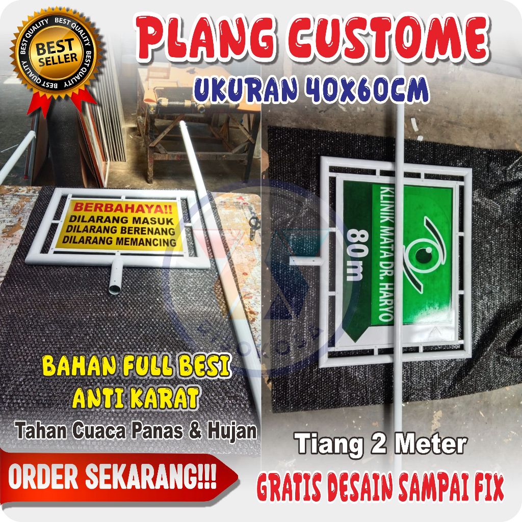 

PLANG CUSTOME UKURAN 40x60CM GRATIS DESAIN