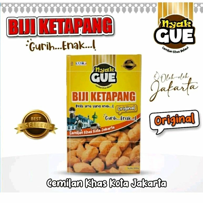 

Kue Biji Ketapang Nyak Gue Oleh Oleh Jakarta Oleh Oleh Khas Betawi Kemasan 100 g