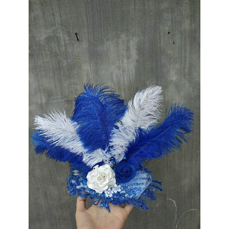 headpiece bulu 5/aksesoris mayoret/ hiasan kepala karnaval