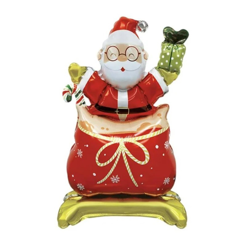 Balon foil standing santa claus pohon natal snowman boneka salju snow man sinterklas xmas tree trees