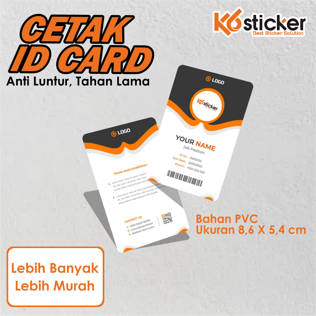 

Cetak ID Card, Kartu Member, Kartu Anggota, Bahan PVC