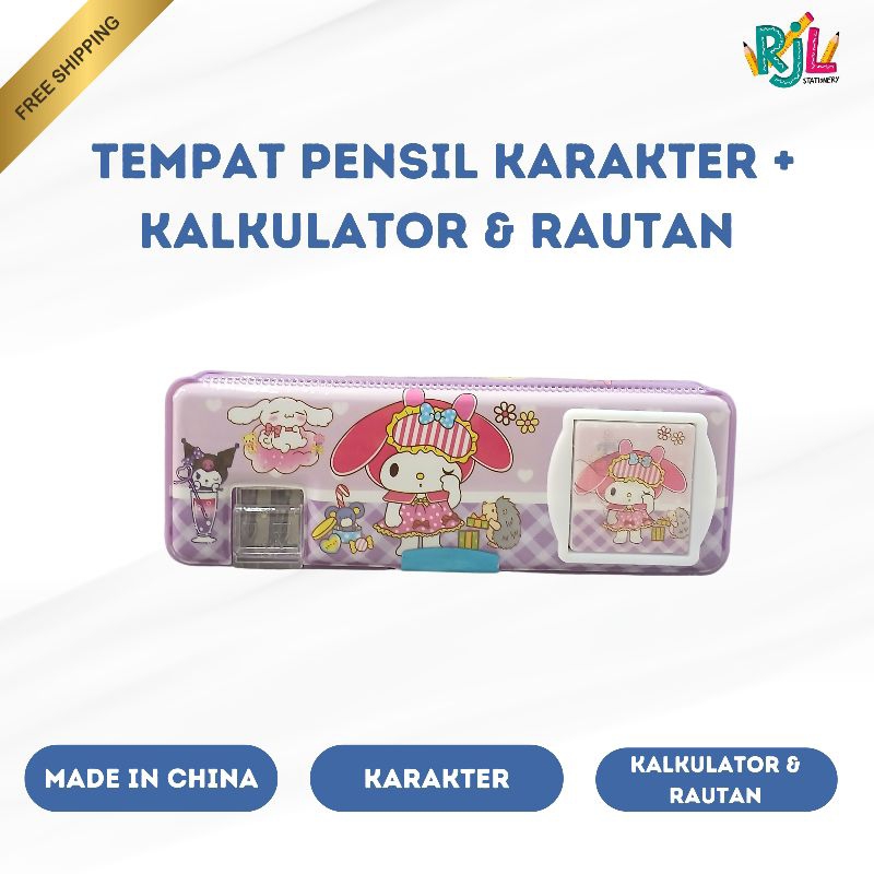 

Tempat Pensil Karakter | Include Kalkulator & Rautan | Made In China
