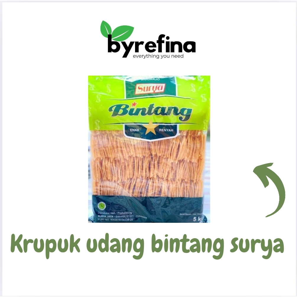 

[BYREFINA] TIMBANGAN DIJAMIN!!!!!! KRUPUK UDANG BINTANG SURYA MERAH Loss dan Totoan MURAH !!!!