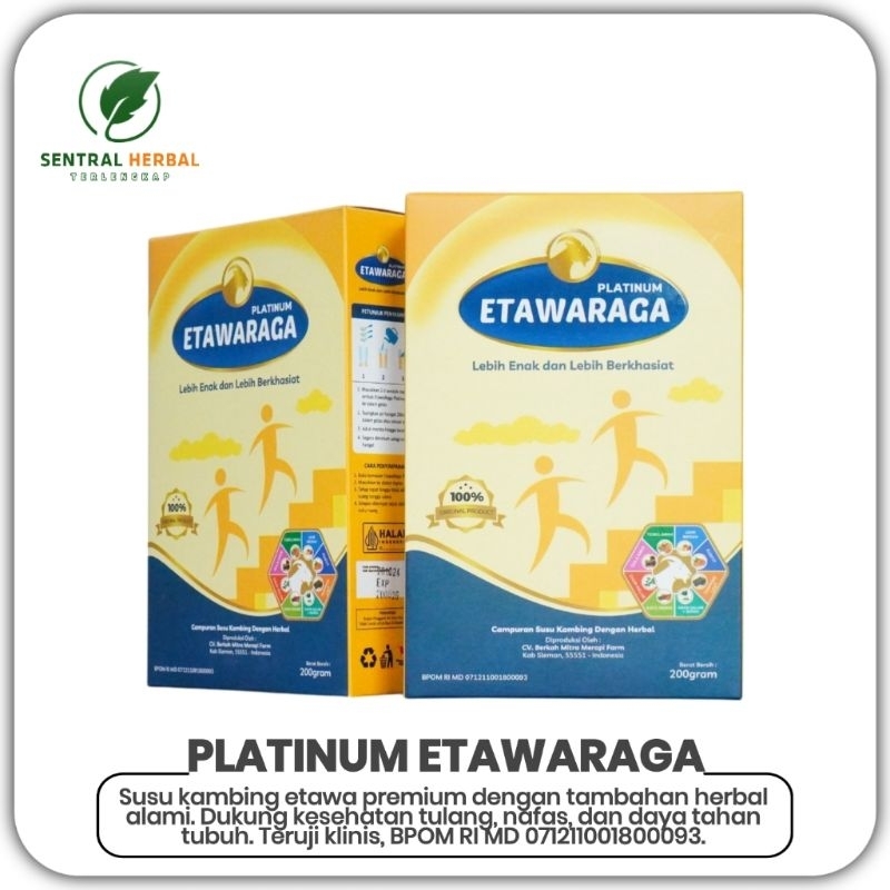 

Etawaraga Platinum Susu Kambing Plus Herbal Lebih Enak & Lebih Bekhasiat 200 Gram