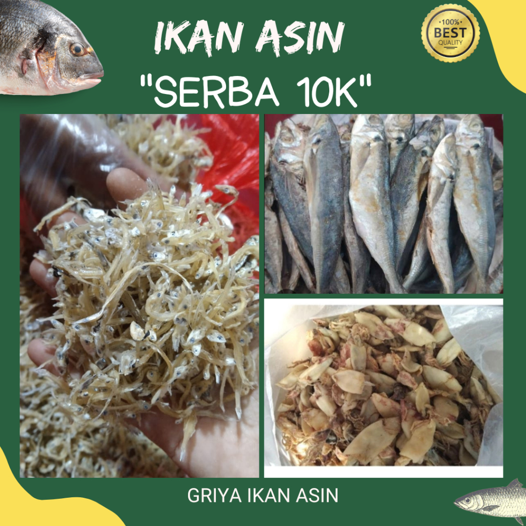 

Ikan asin / baby cumi / ikan asin pantura / serba 10.000 / ikan asin murah enak COD