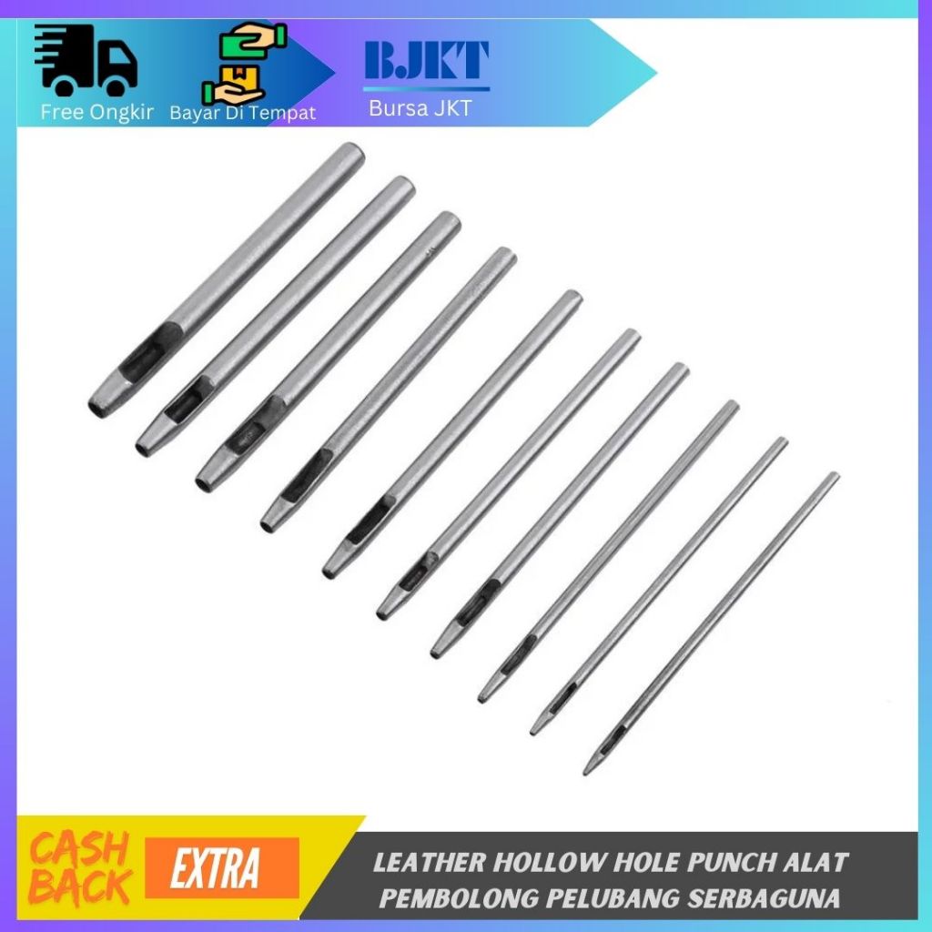 

PEMBOLONG KETOK KULIT 1 - 10 MM Leather Hollow Hole Punch DIY